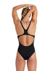 Arena - Team Swim Pro Solid Swimsuit - Black/White - Model Front