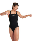 Arena - Team Swim Pro Solid Swimsuit - Black/White - Model Front