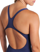 Arena - Team Swim Pro Solid Swimsuit - Navy/White - Model Back Close