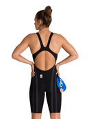 Arena - Womens Powerskin Carbon Core FX Swim Kneeskin - Black/Gold - Model Back