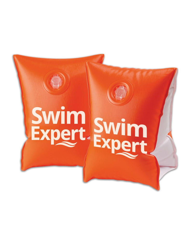 SwimExpert Swimming Arm Bands for Adults 60kg+ Orange Simply Swim