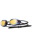 TYR - Black Hawk Racing Mirrored Swimming Goggle - Gold/Rainbow - Front Mirror Lenses