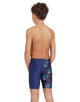 Zoggs - Boys Devil Fish Mid Swim Jammer - Navy - Model Front