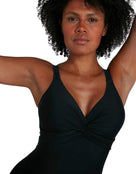 Speedo - Womens Brigitte Swimsuit - Black - Front Model Pose