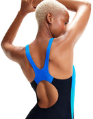 Speedo - Colourblock Splice Muscleback - Navy/Blue - Swimsuit Close Back