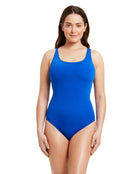 Zoggs Womens Cottesloe Powerback Swimsuit - Front - Royal