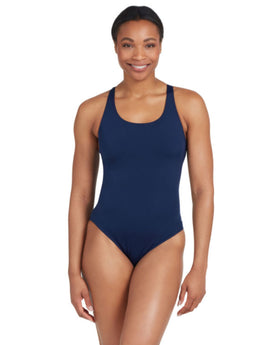 Zoggs Cottesloe Powerback Swimsuit - Navy - Model Front