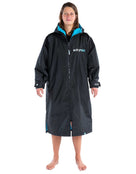 Dryrobe - Advance Long Sleeve Robe - Adult/Black/Blue - Front/Female