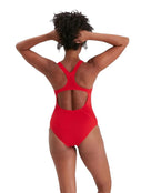 Speedo - Womens Endurance Plus Medalist Swimsuit - USA Red - Back