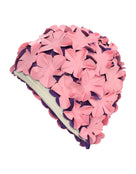 Fashy Flower Rubber Swim Cap - Pink/Purple - Product Side