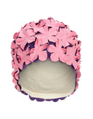 Fashy Flower Rubber Swim Cap - Pink/Purple - Product Front