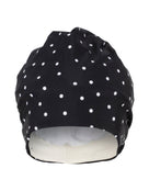 Fashy Polka Dot Fabric Swim Cap - Black/White - Product Front