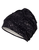 Fashy Sparkle Fabric Swim Cap - Black - Product Side