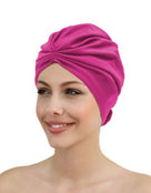 Fashy Turban Fabric Swim Cap - Pink - Model