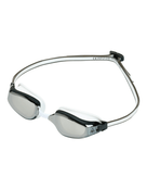 Aqua Sphere - Fastlane Swim Goggles - Black/White/Mirrored Lens - Front/Left Side