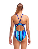 Funkita - Girls Roller Paint Diamond Back Swimsuit - Model Back / Swimsuit Back Design