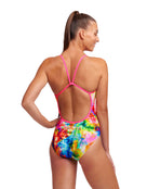 Funkita - Out Trumped Single Strap Swimsuit - Model Back with Pose