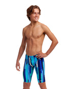 Funky Trunks - Boys Roller Paint Swim Jammer - Model Pose