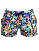 Funky Trunks Mens Paper Cut Shorty Swim Shorts - Product Front