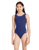 Zoggs Girls Cottesloe Sportsback Swimsuit - Navy Front