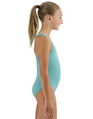 TYR Girls Solid Durafast Elite Ella MaxFit Swimsuit - Latigo Bay - Side