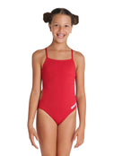 Girls Team Challenge Solid Swimsuit - Red/White
