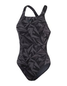 Speedo - Hyperboom Allover Medalist Swimsuit - Black/Grey - Product Only Front