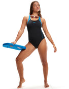 Speedo - Hyperboom Flyback Swimsuit - Black/Blue - Ready To Swim (kickboard & goggles are not included)