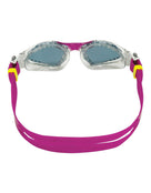 Aqua Sphere - Kayenne Small Fit Swim Goggles - Back - Clear/Raspberry/Smoke Lenses