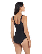 Zoggs - Womens Metropolis Print Adjustable Scoopback Swimsuit - Model Back
