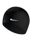 Nike Solid Silicone Adult Swim Cap - Black/White