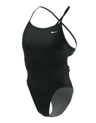Nike - Womens Lace Up Tie Back Swimsuit - Black - Product Front/Side