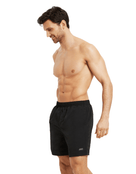 Zoggs - Mens Penrith 17 Inch Swim Shorts - Black - Front/Side Model