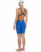 Arena - Womens Powerskin Carbon Air - Blue/Grey - Back/Side Full Body Model