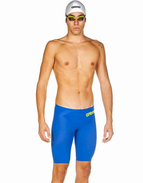 Arena Mens Powerskin Carbon Air 2 Swim Jammer - Blue/Grey - Front Close Up