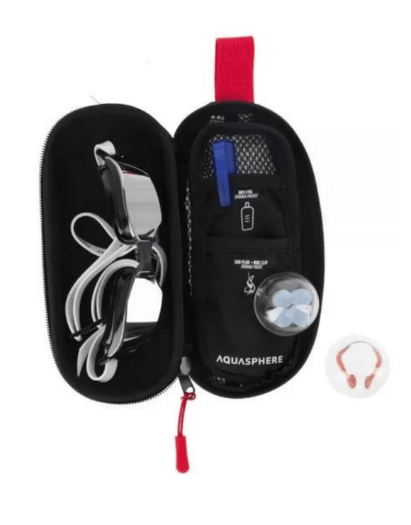 Aqua Sphere - Swim Goggle Case - Black/Red - Product Open 