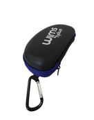 Simply Swim - Soft Touch Goggle Case - Dark Blue - Closed with Carabiner 