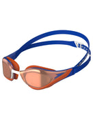 Speedo - Fastskin Pure Focus Mirror Swim Goggle - Blue/Gold - Front/Left Side - Product