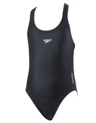 Speedo Girls Endurance Plus Medalist Swimsuit - Black - Product Front