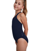 Speedo Girls Endurance Plus Medalist Swimsuit - Navy - Side
