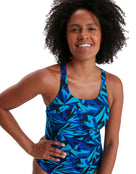 Speedo - Womens Hyperboom Allover Medalist Swimsuit - Front Close Up