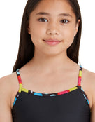 Zoggs Girls Spot Classicback Swimsuit - Front Close Up