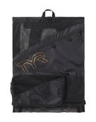 TYR - Elite Team 40L Mesh Backpack - Limited Edition - Black/Gold - Product Front