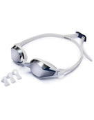 TYR - Stealth-X Racing Goggle - Mirrored Lens - Silver/White - Goggles and Nose Bridges