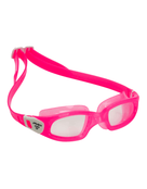 Michael Phelps - Tiburon Kid Swim Goggles - Pink/White/Clear Lens - Front/Right Side