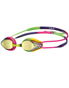 Arena - Tracks Mirror Swimming Goggle - Violet/Fuchsia/Green - Product Only Side/Front
