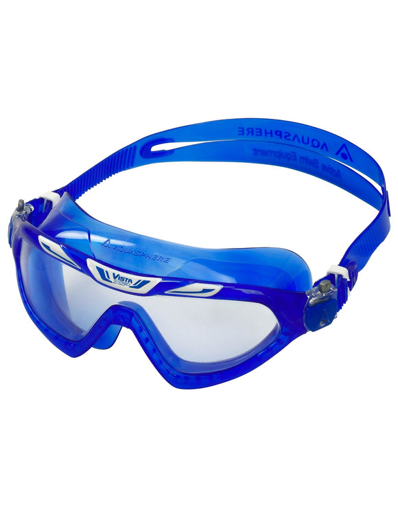 Aqua Sphere Vista XP Swimming Mask - Front/Side - Blue/White