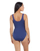 Zoggs - Womens Fanfare Scoopback Swimsuit - Model Front / Swimsuit Front Purple