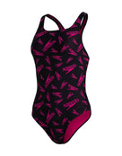Speedo Womens Boom Logo Allover Medalist Swimsuit - Product - Pink
