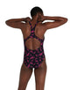 Speedo - Womens Boom Logo Allover Medalist Swimsuit - Front - Pink